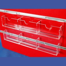 TARJETERO   6 huecos en 2 alturas, para tarjetas de 85 mm &nbsp;   A LAMA<br>Medidas: 282 x 26 x 145 mm<br>